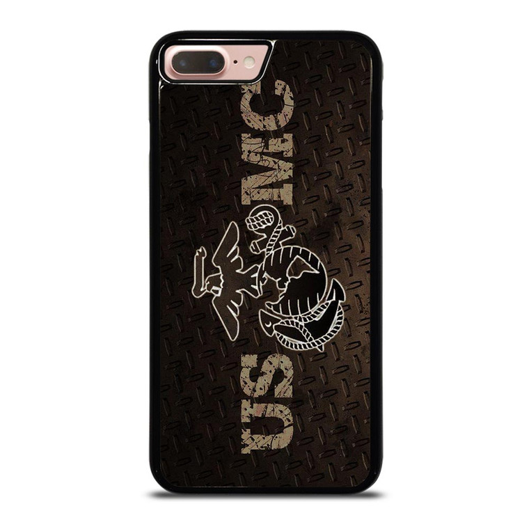 UNITED STATED MARINE CORPS METAL LOGO iPhone 8 Plus Case