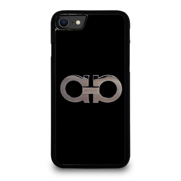 SALVATORE FERRAGAMO LOGO BLACK iPhone SE 2020 Case