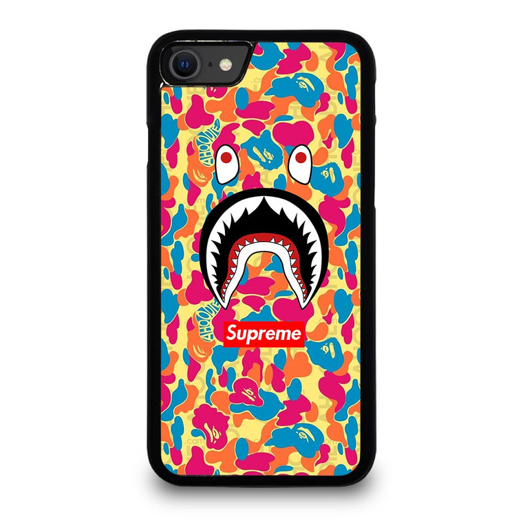 SUPREME BAPE CAMO COLOR FULL iPhone SE 2020 Case
