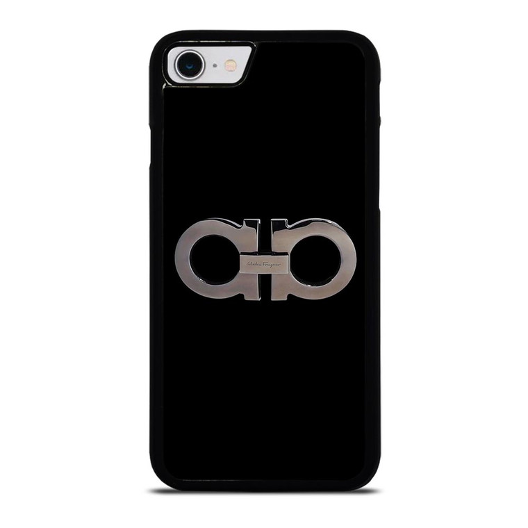 SALVATORE FERRAGAMO LOGO BLACK iPhone SE 2022 Case