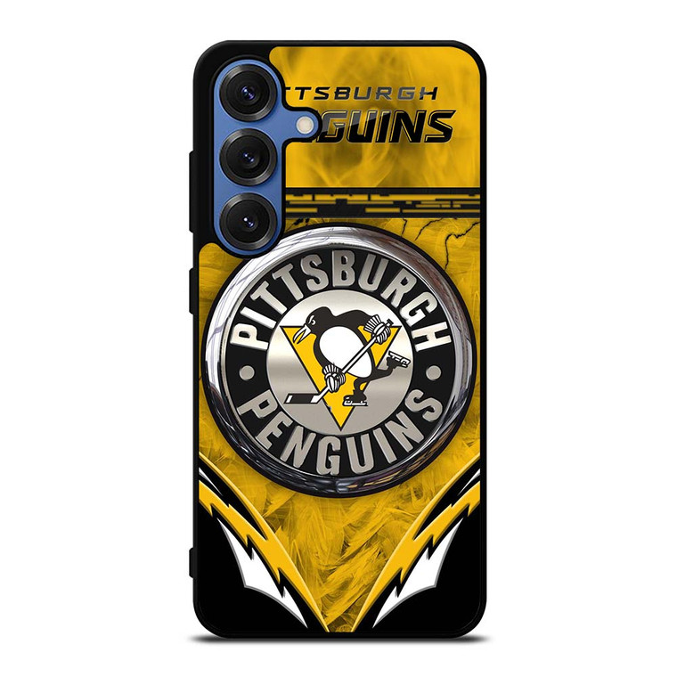 PITTSBURGH PENGUINS METAL NHL Samsung Galaxy S25 Case