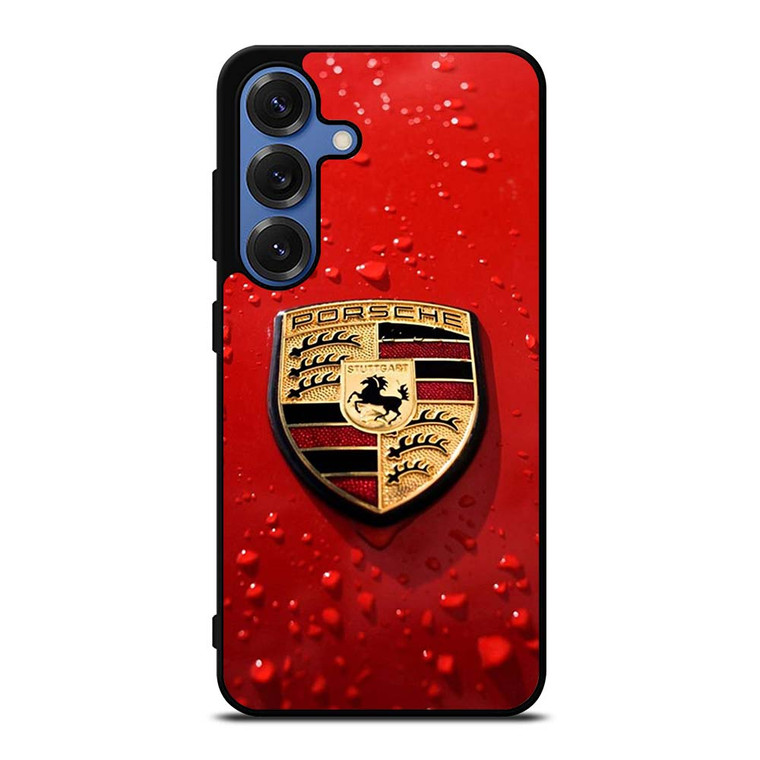 PORSCHE RED EMBLEM Samsung Galaxy S25 Case