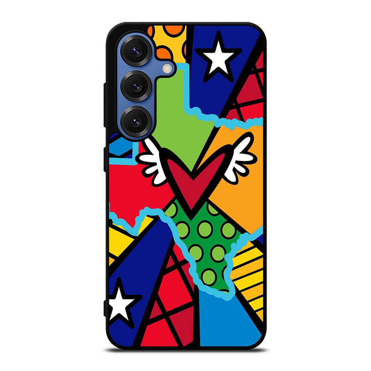 ROMERO BRITTO POP TEXAS MAP Samsung Galaxy S25 Case