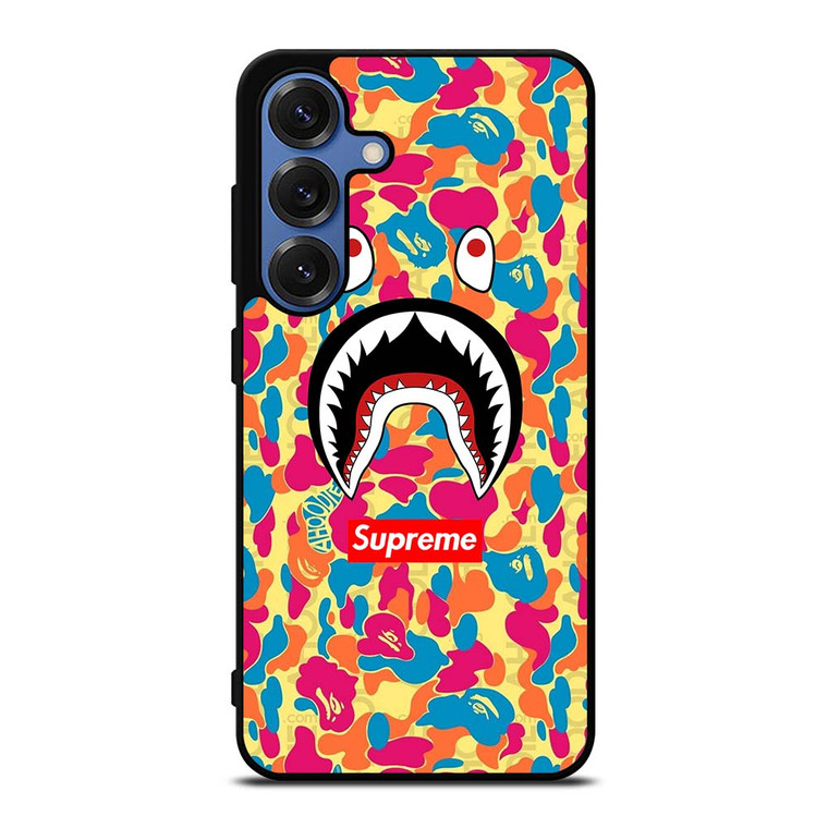SUPREME BAPE CAMO COLOR FULL Samsung Galaxy S25 Case
