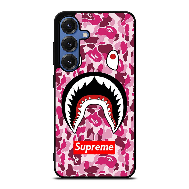 SUPREME BAPE CAMO SHARK Samsung Galaxy S25 Case