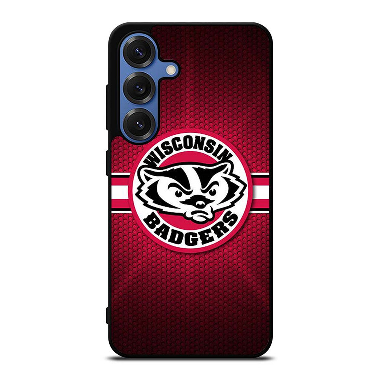 WISCONSIN BADGER METAL LOGO Samsung Galaxy S25 Case