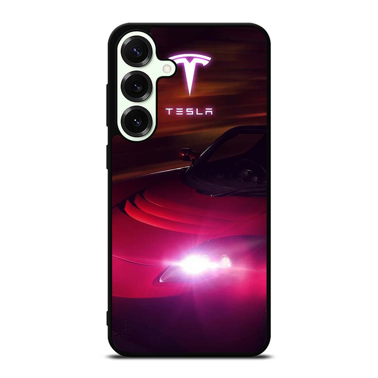 TESLA MOTORS RED CAR Samsung Galaxy S25 Plus Case