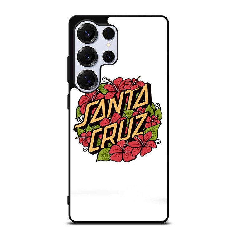 SANTA CRUZ SKATEBOARD FLORAL WHITE Samsung Galaxy S25 Ultra Case