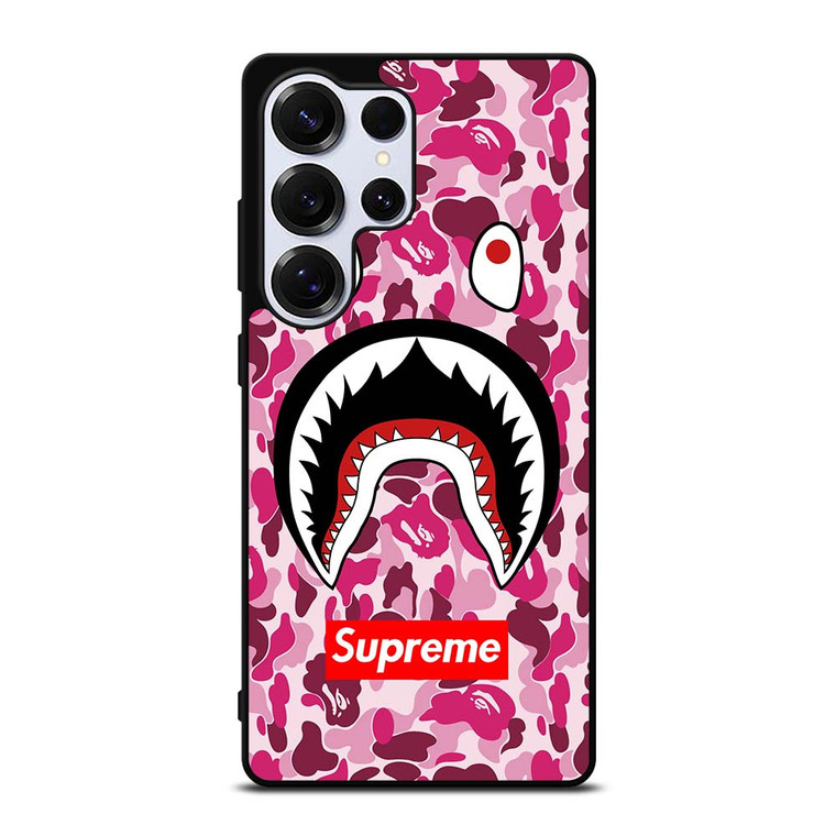 SUPREME BAPE CAMO SHARK Samsung Galaxy S25 Ultra Case