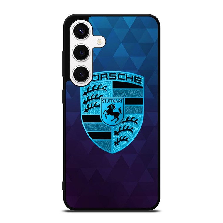 PORSCHE CAR BLUE LOGO Samsung Galaxy S24 Case