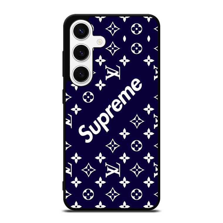 SUPREME NAVY PATTREN Samsung Galaxy S24 Case