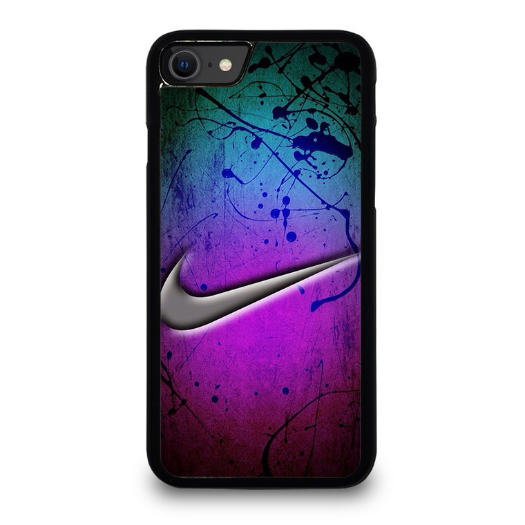 NIKE LOGO GREEN VIOLET iPhone SE 2020 Case