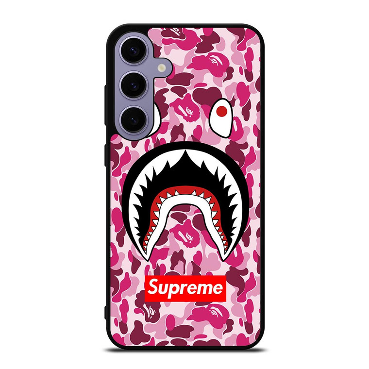SUPREME BAPE CAMO SHARK Samsung Galaxy S24 Plus Case