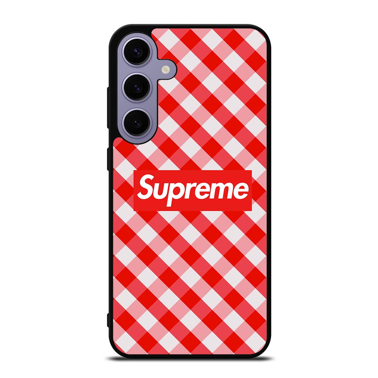 SUPREME RED GINGHAM Samsung Galaxy S24 Plus Case