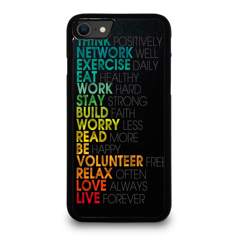 QUOTE INSPIRATIONAL THINK POSITIVELY iPhone SE 2020 Case