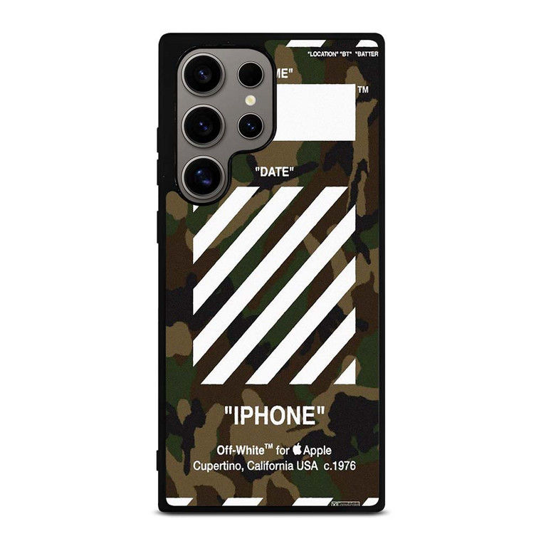 OFF WHITE CAMO ARMY Samsung Galaxy S24 Ultra Case