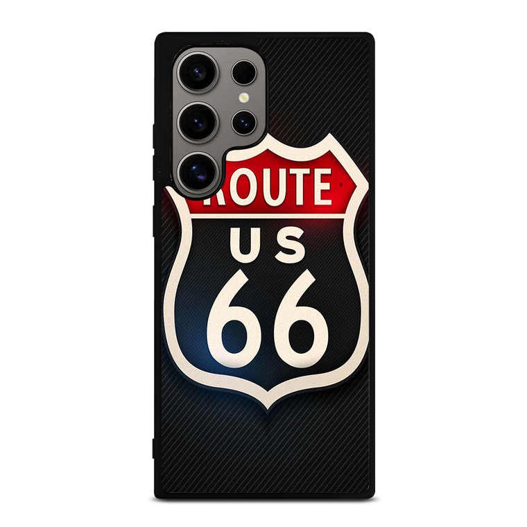 ROUTE 66 STREET US LOGO CARBON Samsung Galaxy S24 Ultra Case ROUTE 66 STREET US LOGO CARBON Samsung Galaxy S24 Ultra Case