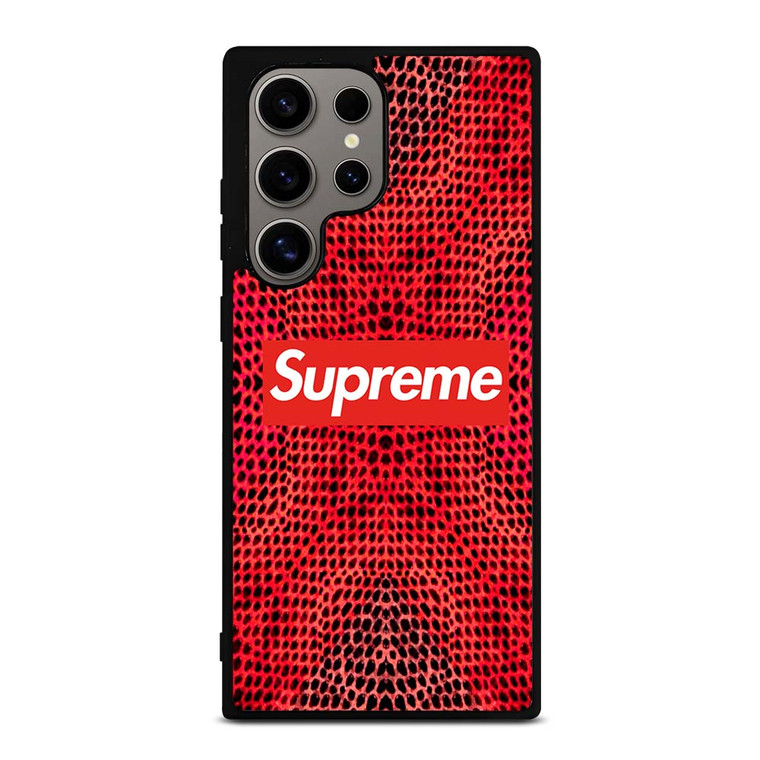 SUPREME RED SNAKE SKIN Samsung Galaxy S24 Ultra Case
