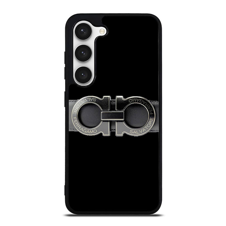 SALVATORE FERRAGAMO BELT BLACK  Samsung Galaxy S23 Case SALVATORE FERRAGAMO BELT BLACK  Samsung Galaxy S23 Case