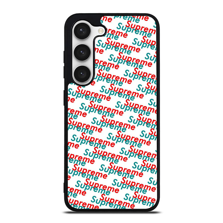 SUPREME RED BLUE PATTERN  Samsung Galaxy S23 Case SUPREME RED BLUE PATTERN  Samsung Galaxy S23 Case