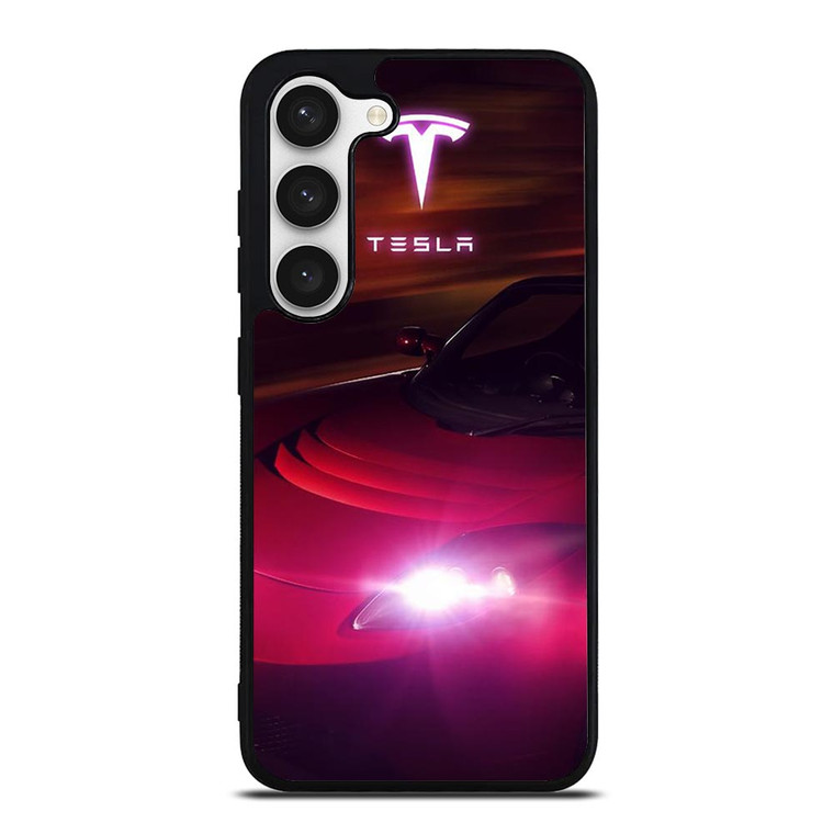 TESLA MOTORS RED CAR  Samsung Galaxy S23 Case