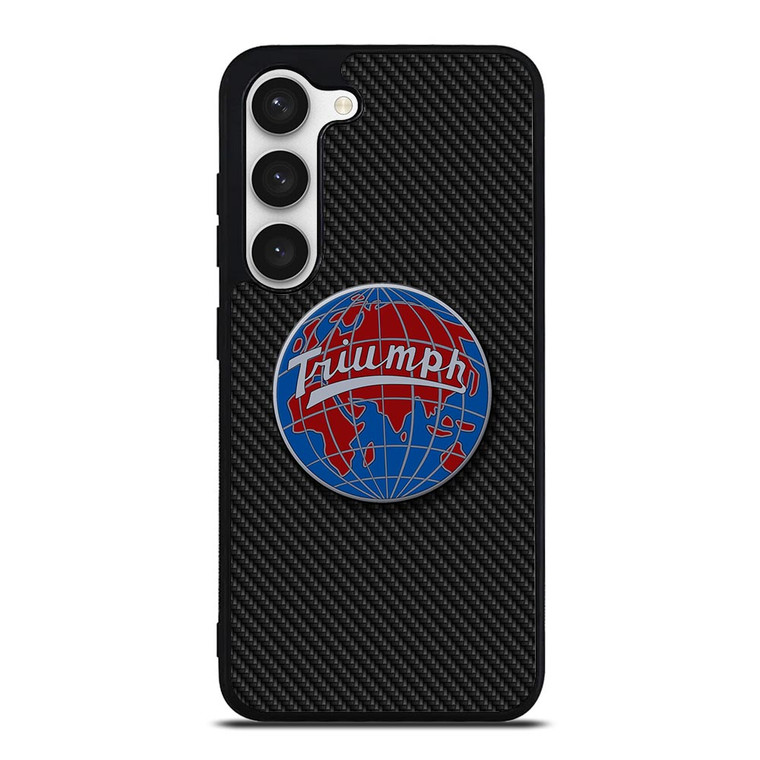 TRIUMPH WORLDWIDE LOGO CARBON  Samsung Galaxy S23 Case