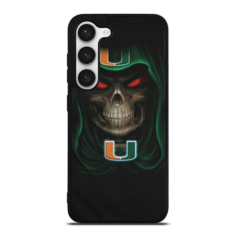 UM MIAMI HURRICANES SKULL  Samsung Galaxy S23 Case