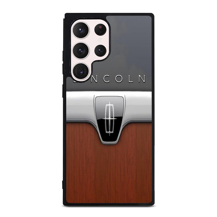 LINCOLN MOTOR WOODEN CHROME LOGO Samsung Galaxy S23 Ultra Case