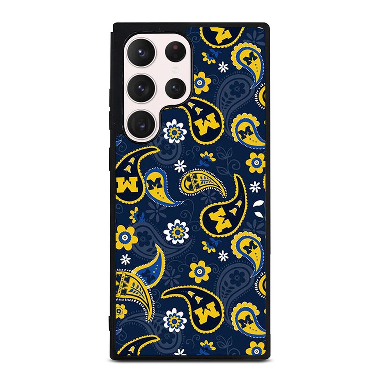 MICHIGAN WOLVERINES PATTERN Samsung Galaxy S23 Ultra Case