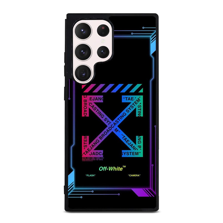 OFF WHITE BLACK NEBULA Samsung Galaxy S23 Ultra Case