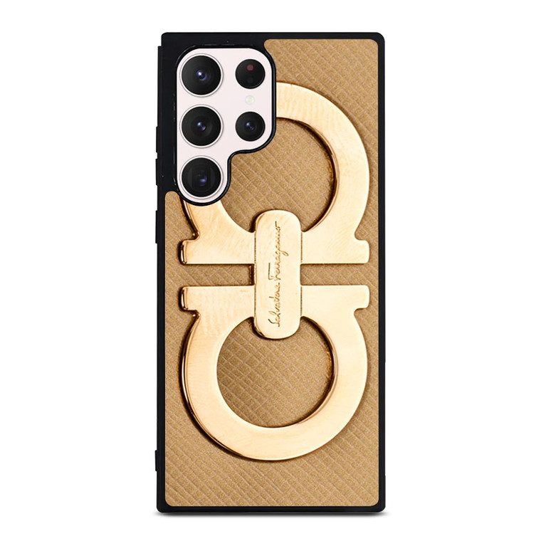 SALVATORE FERRAGAMO GOLD LOGO Samsung Galaxy S23 Ultra Case SALVATORE FERRAGAMO GOLD LOGO Samsung Galaxy S23 Ultra Case