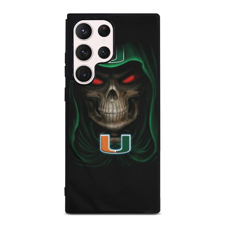 UM MIAMI HURRICANES SKULL Samsung Galaxy S23 Ultra Case UM MIAMI HURRICANES SKULL Samsung Galaxy S23 Ultra Case