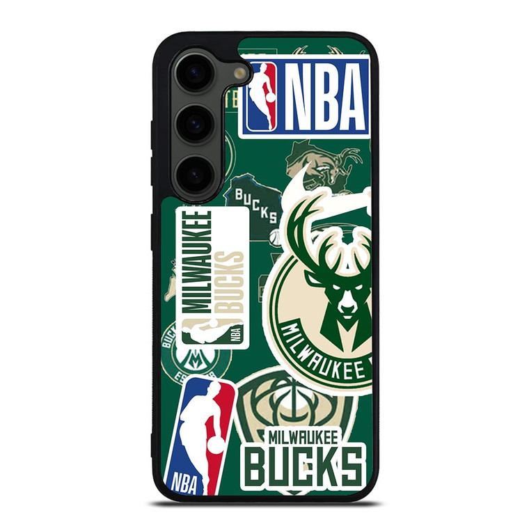 MILWAUKEE BUCKS NBA STICKER BOMB Samsung Galaxy S23 Plus Case