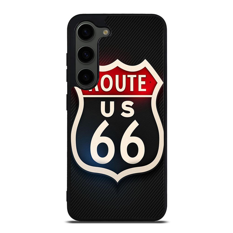 ROUTE 66 STREET US LOGO CARBON Samsung Galaxy S23 Plus Case ROUTE 66 STREET US LOGO CARBON Samsung Galaxy S23 Plus Case