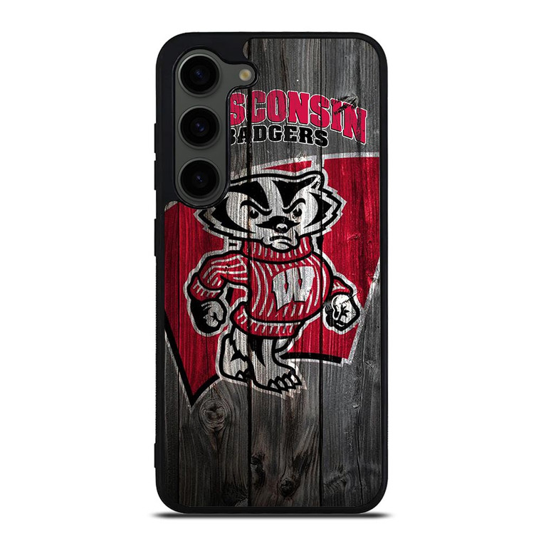 WISCONSIN BADGER WOODEN LOGO Samsung Galaxy S23 Plus Case