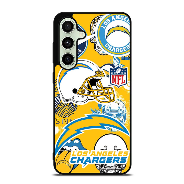 LOS ANGELES CHARGERS NFL STICKER BOMB Samsung Galaxy S24 FE Case
