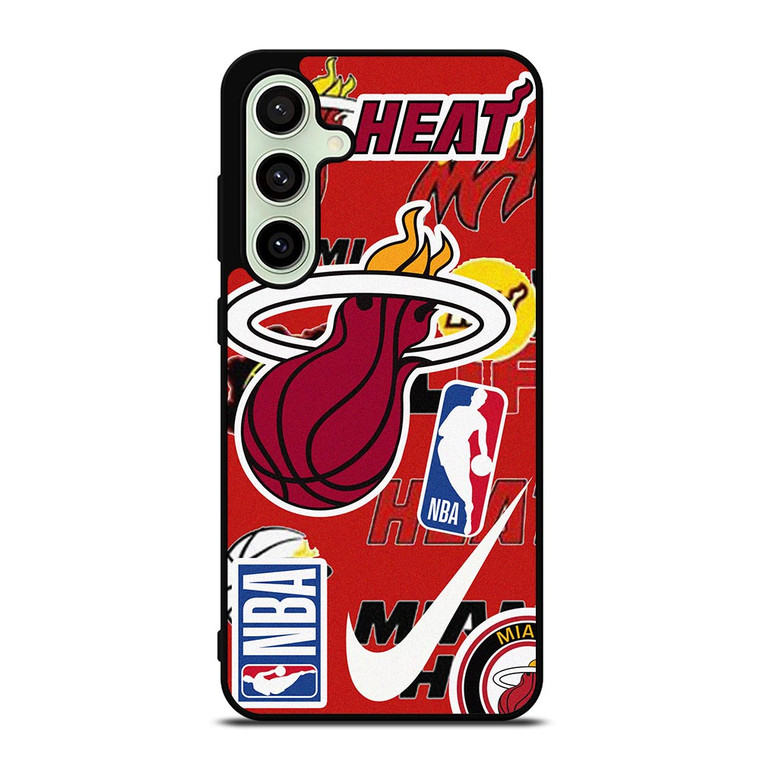 MIAMI HEAT NBA STICKER BOMB Samsung Galaxy S24 FE Case