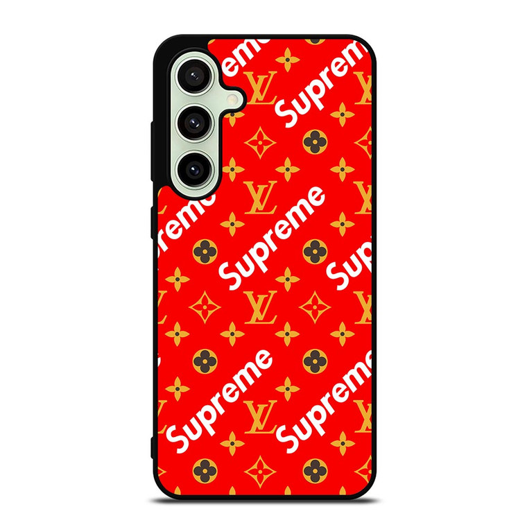 NEW SUPREME RED GOLD PATTERN Samsung Galaxy S24 FE Case