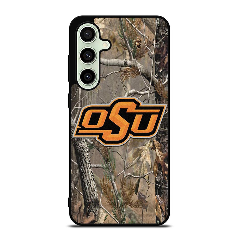 OKLAHOMA STATE UNIVERSITY CAMO LEAF Samsung Galaxy S24 FE Case