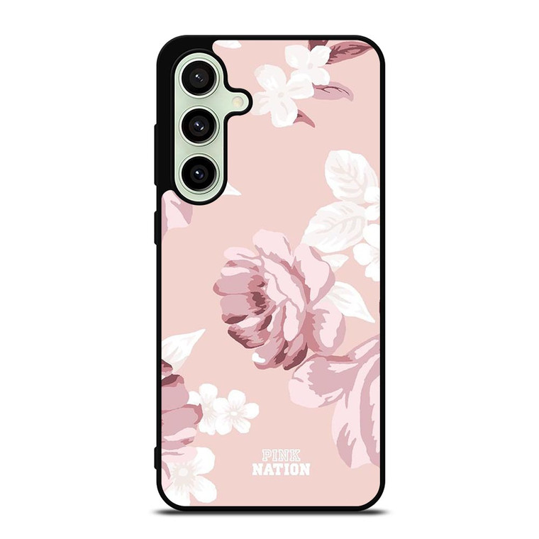 PINK VICTORIA'S SECRET FLOWER Samsung Galaxy S24 FE Case
