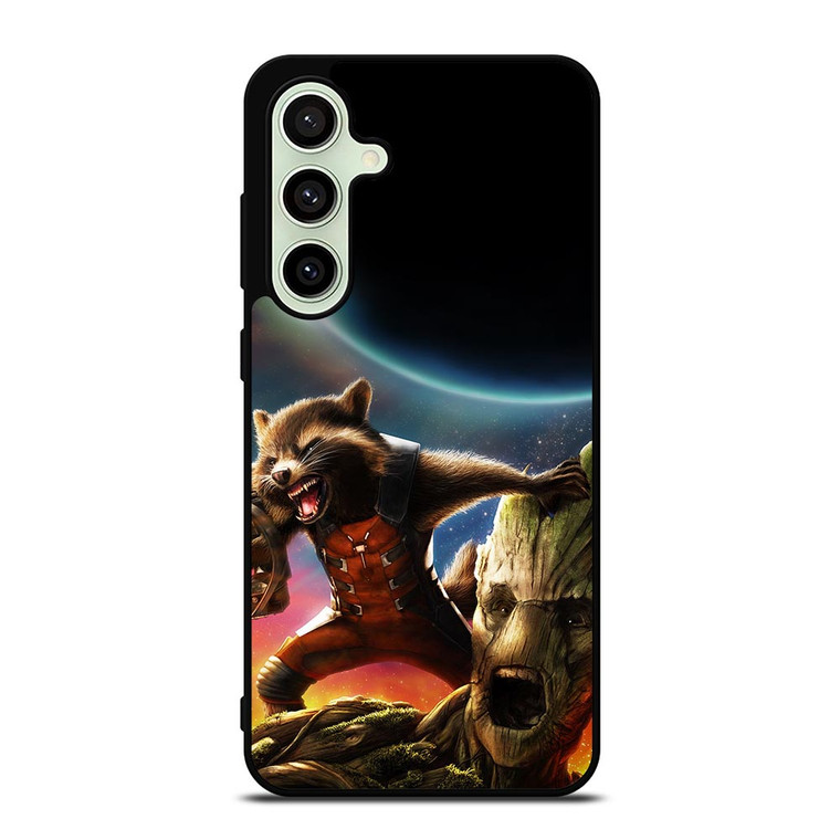 ROCKET RACCOON GROOT AVENGER Samsung Galaxy S24 FE Case