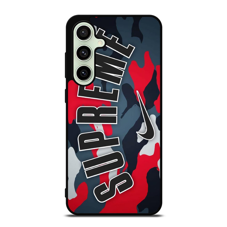 SUPREME X NIKE RED CAMO Samsung Galaxy S24 FE Case
