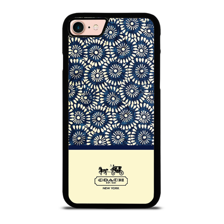COACH NEW YORK BLUE FLORAL BATIK iPhone 8 Case