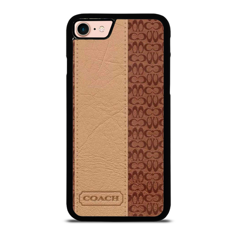 COACH NEW YORK BROWN LEATHER iPhone 8 Case