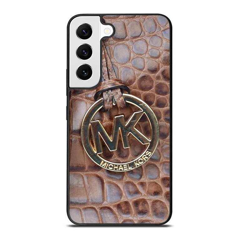 MICHAEL KORS BROWN LEATHER Samsung Galaxy S22 Case