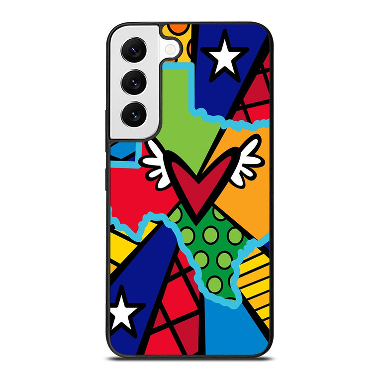 ROMERO BRITTO POP TEXAS MAP Samsung Galaxy S22 Case
