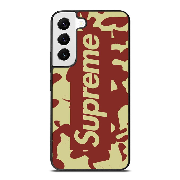 SUPREME RED CREAM LOGO Samsung Galaxy S22 Case