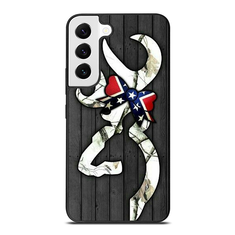 WOODEN CAMO BROWNING LOGO Samsung Galaxy S22 Case WOODEN CAMO BROWNING LOGO Samsung Galaxy S22 Case