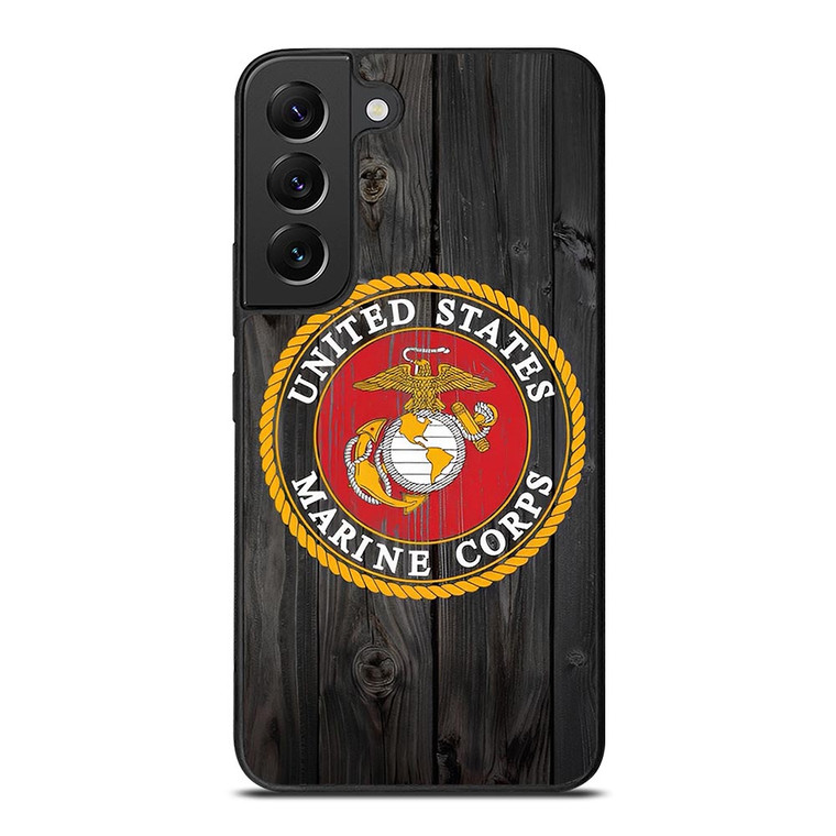 USMC US MARINE CORPS WOOD Samsung Galaxy S22 Plus Case