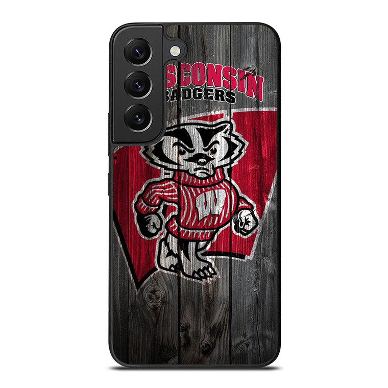 WISCONSIN BADGER WOODEN LOGO Samsung Galaxy S22 Plus Case